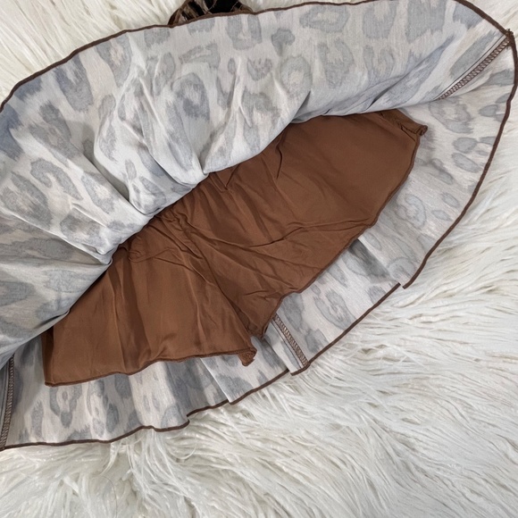 GB Girls "Sydney Cheetah print Scrunch top and skirt" NWT - Picture 5 of 7